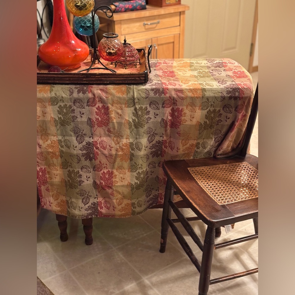 Vibrant Fall Decor Vintage Table Cloth